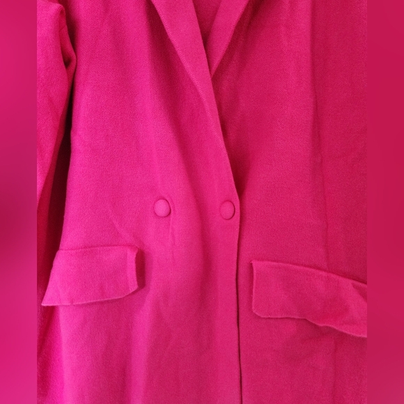 ELLA RAFAELLA Plus Size Relaxed Sweater Blazer Hot pink, 1X - Picture 5 of 8